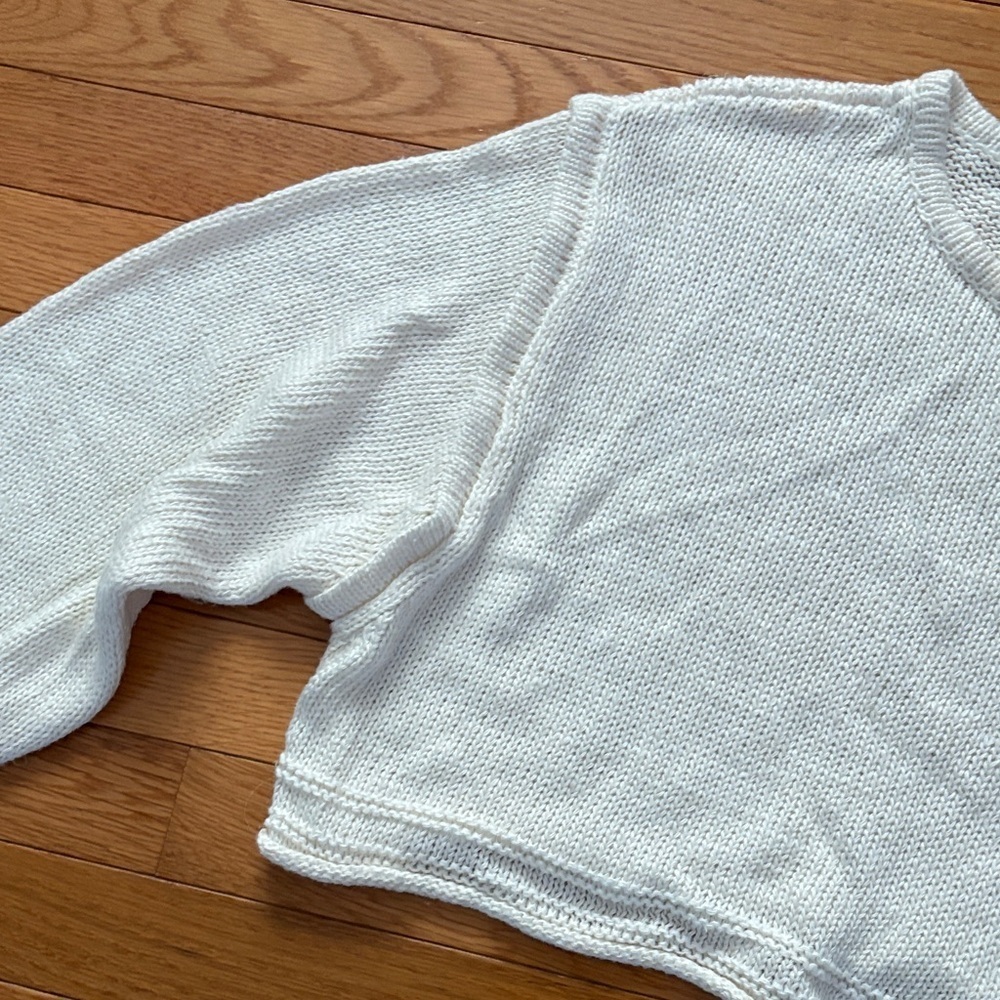 HYFVE Cream Crew Neck Cropped Sweater - Picture 6 of 7